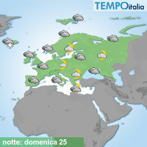 Mappa notte per la giornata del 2026-10-25