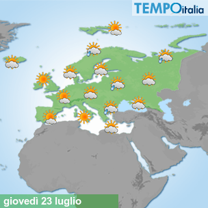 Mappa Giornaliera per la giornata di mercoledì 16 marzo