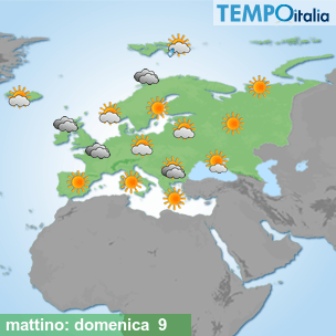 Mappa mattino per la giornata del 2026-08-09