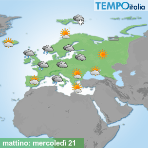Mappa mattino per la giornata del 2026-10-21
