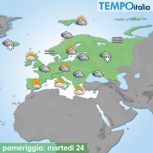 Mappa pomeriggio per la giornata del 2024-12-24