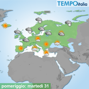 Mappa pomeriggio per la giornata del 2024-12-31