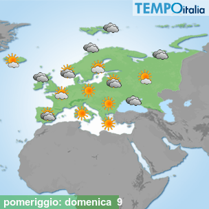 Mappa pomeriggio per la giornata del 2026-08-09