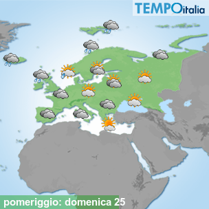 Mappa pomeriggio per la giornata del 2026-10-25