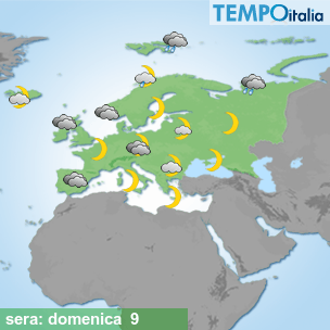 Mappa sera per la giornata del 2026-08-09