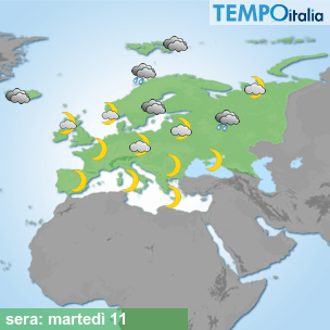 Mappa sera per la giornata del 2026-08-11
