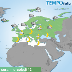 Mappa sera per la giornata del 2026-08-12