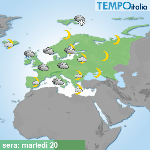 Mappa sera per la giornata del 2026-10-20