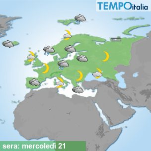 Mappa sera per la giornata del 2026-10-21