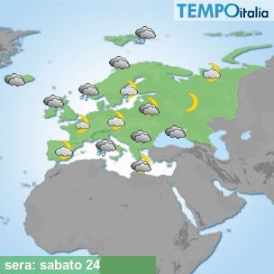 Mappa sera per la giornata del 2026-10-24