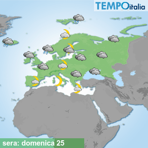 Mappa sera per la giornata del 2026-10-25