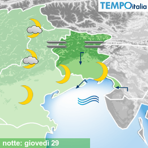 Mappa notte per la giornata del 2026-10-29