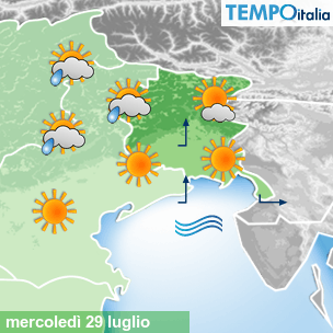 Mappa Giornaliera per la giornata di mercoledì 16 marzo