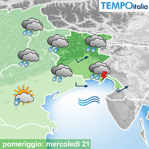 Mappa pomeriggio per la giornata del 2026-10-21