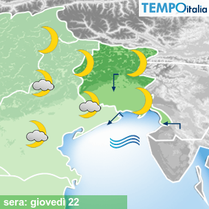 Mappa sera per la giornata del 2026-10-22