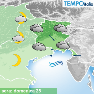 Mappa sera per la giornata del 2026-10-25