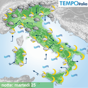 Mappa notte per la giornata del 2026-08-25