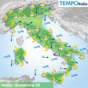Mappa notte per la giornata del 2026-08-30