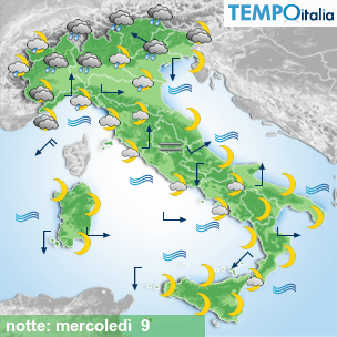 Mappa notte per la giornata del 2026-09-09