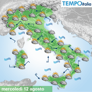 Mappa Giornaliera per la giornata di mercoledì 16 marzo