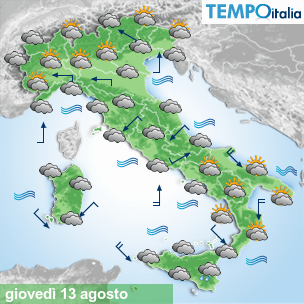 Mappa Giornaliera per la giornata di mercoledì 16 marzo