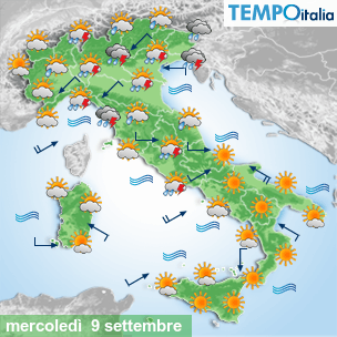 Mappa Giornaliera per la giornata di mercoledì 16 marzo