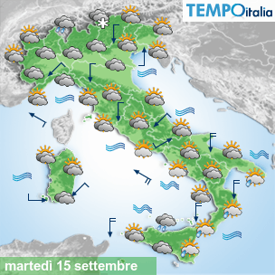 Mappa Giornaliera per la giornata di mercoledì 16 marzo