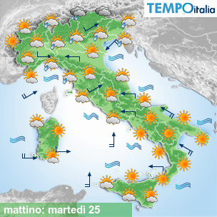 Mappa mattino per la giornata del 2026-08-25