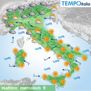 Mappa mattino per la giornata del 2026-09-09