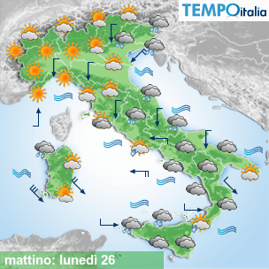 Mappa mattino per la giornata del 2026-10-26