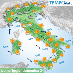 Mappa pomeriggio per la giornata del 2024-11-24