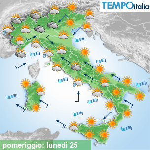 Mappa pomeriggio per la giornata del 2024-11-25