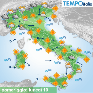 Mappa pomeriggio per la giornata del 2026-08-10