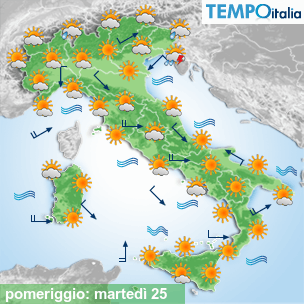 Mappa pomeriggio per la giornata del 2026-08-25