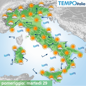 Mappa pomeriggio per la giornata del 2026-09-29