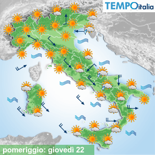 Mappa pomeriggio per la giornata del 2026-10-22