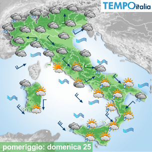 Mappa pomeriggio per la giornata del 2026-10-25