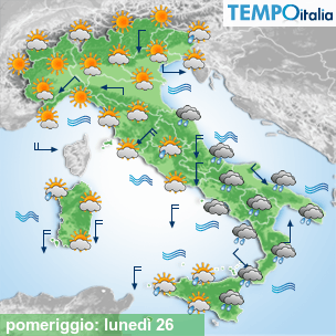 Mappa pomeriggio per la giornata del 2026-10-26
