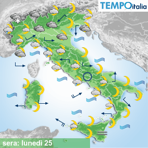 Mappa sera per la giornata del 2024-11-25