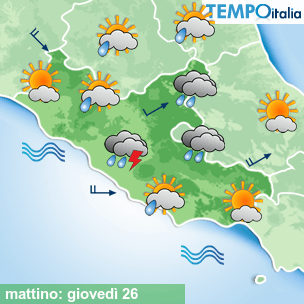 Mappa mattino per la giornata del 2026-03-26