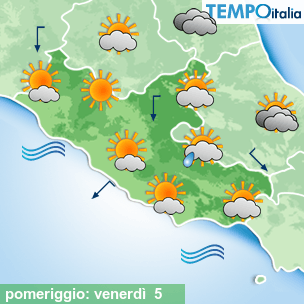 Mappa pomeriggio per la giornata del 2025-12-05