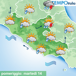 Mappa pomeriggio per la giornata del 2026-04-14