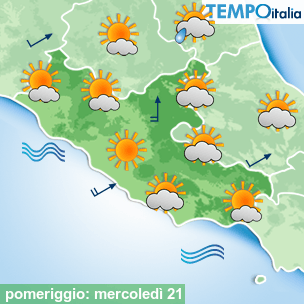 Mappa pomeriggio per la giornata del 2026-10-21