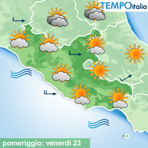 Mappa pomeriggio per la giornata del 2026-10-23