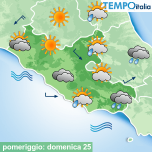 Mappa pomeriggio per la giornata del 2026-10-25