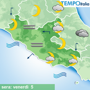Mappa sera per la giornata del 2025-12-05