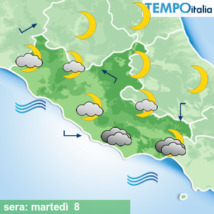 Mappa sera per la giornata del 2026-09-08