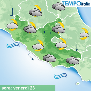 Mappa sera per la giornata del 2026-10-23