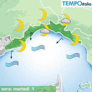 Mappa sera per la giornata del 2025-07-01