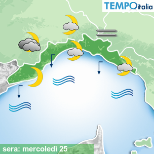 Mappa sera per la giornata del 2026-02-25